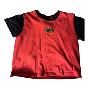deadstock UNIF red and black crop top